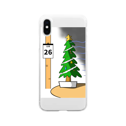 クリスマスの終わり Soft Clear Smartphone Case