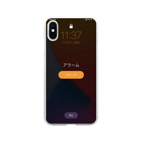 電車で寝てたら起こしてね Soft Clear Smartphone Case