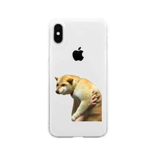 微妙な表情のもふもふ柴犬しばいぬ Soft Clear Smartphone Case