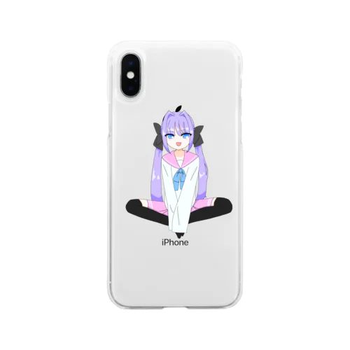 あぐら女子 Soft Clear Smartphone Case