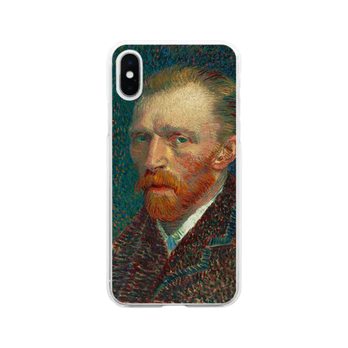 ゴッホ（Vincent van Gogh） / 自画像 （Selbstbildnis）1887 Soft Clear Smartphone Case