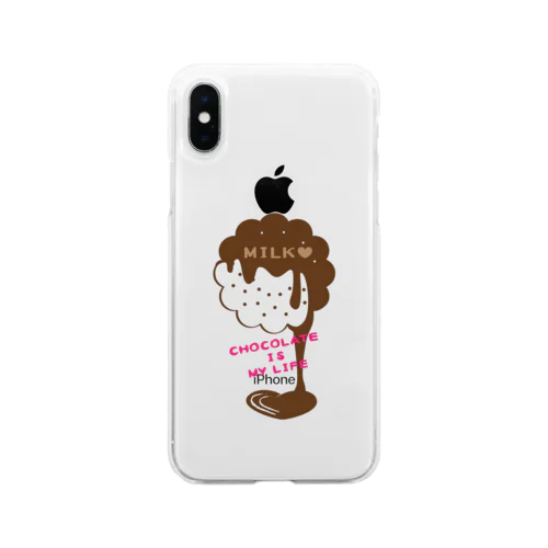 CT98 CHOCOKATE IS MY LIFE*Ｃ Soft Clear Smartphone Case