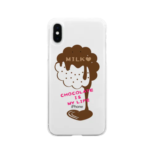 CT98 CHOCOKATE IS MY LIFE*Ｃ Soft Clear Smartphone Case