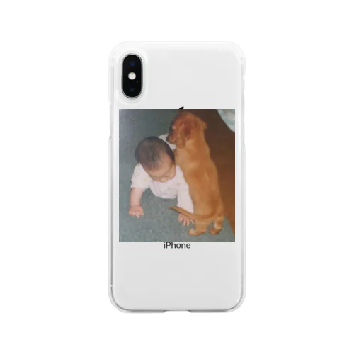 私と犬 Soft Clear Smartphone Case