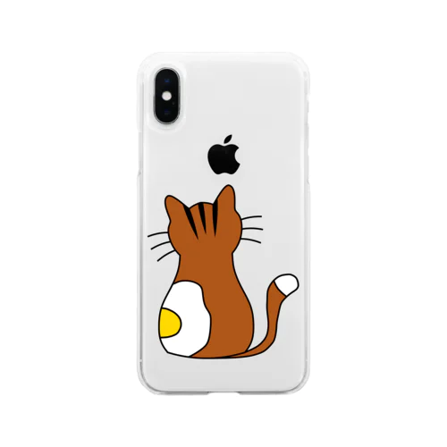 目玉焼きトラ茶猫 Soft Clear Smartphone Case