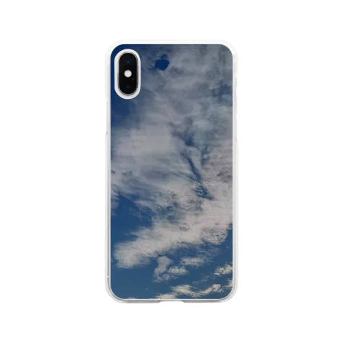 モクモク雲と空 Soft Clear Smartphone Case