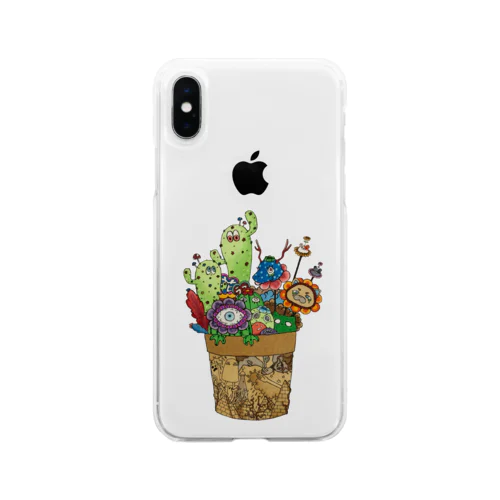 多肉植物 Soft Clear Smartphone Case