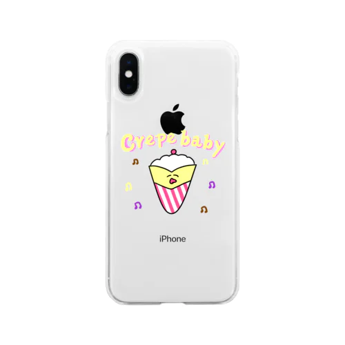 クレープの赤ちゃんソフトクリアスマホケース Soft Clear Smartphone Case