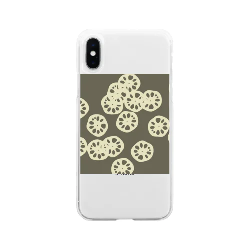 レンコンの輪切り Soft Clear Smartphone Case