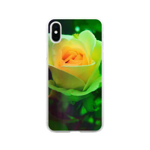 幸運の黄色いバラ🌹 Soft Clear Smartphone Case