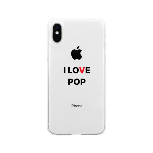 I LOVE POP Soft Clear Smartphone Case