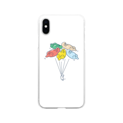 ラッッッコ「バルーン」 Soft Clear Smartphone Case