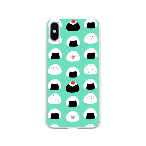 おにぎりいろいろ Soft Clear Smartphone Case