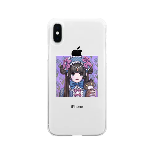 ブルーロリィタちゃん Soft Clear Smartphone Case