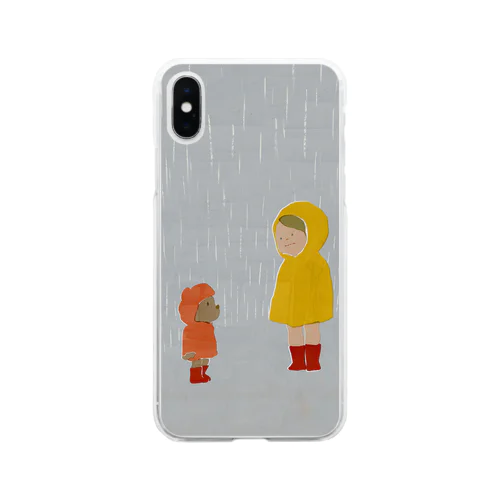 雨宿り Soft Clear Smartphone Case