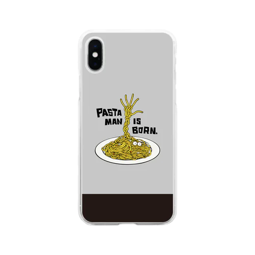 パスタマン誕生！ -PastaMan is born- Soft Clear Smartphone Case