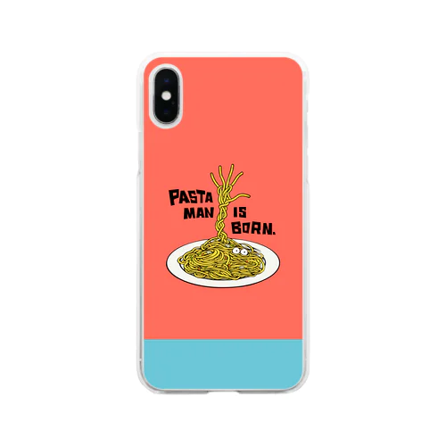 パスタマン誕生！ -PastaMan is born- Soft Clear Smartphone Case