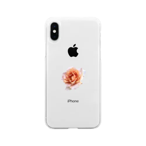 アンティークカラーの薔薇グッズ Soft Clear Smartphone Case