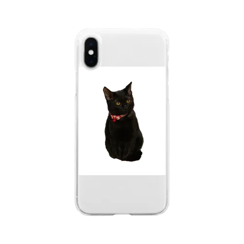 くろねこムギ Soft Clear Smartphone Case