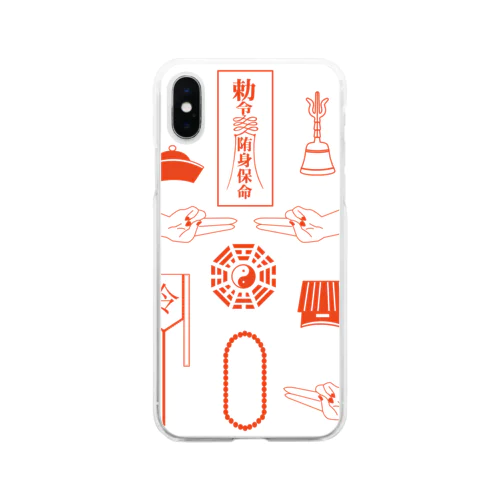 白背景：殭屍来了！【キョンシーが来るぞ！】  Soft Clear Smartphone Case