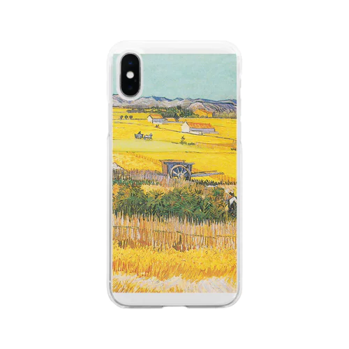 ゴッホ（Vincent van Gogh） / 『収穫（スペイン語版）』（麦秋のクローの野）1888年6月 ソフトクリアスマホケース