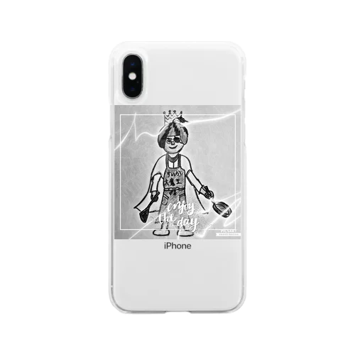 すいか大魔王 ﾓﾉｸﾛ（柚 YUZU オリジナル） Soft Clear Smartphone Case