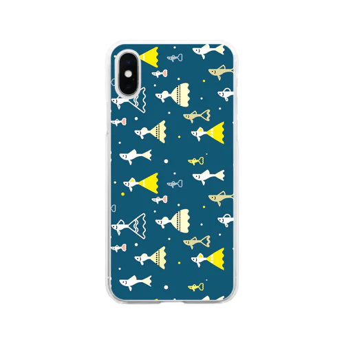 Guppy_night sky ver. Soft Clear Smartphone Case