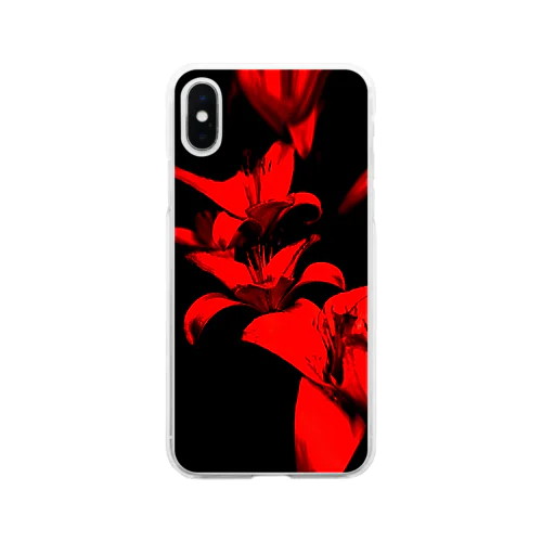 Red_Flowers Soft Clear Smartphone Case