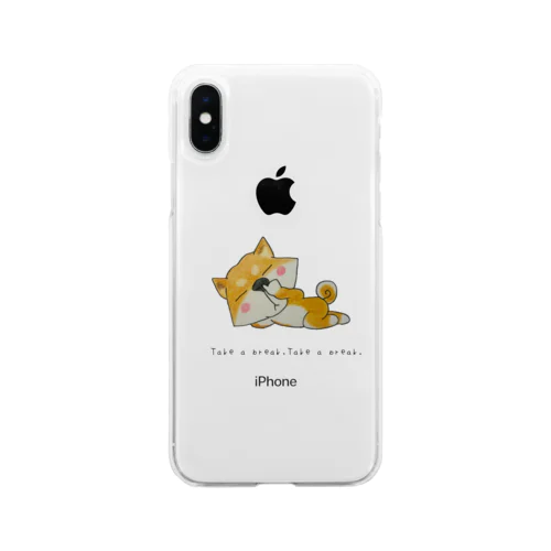 鼻掘る柴犬 Soft Clear Smartphone Case