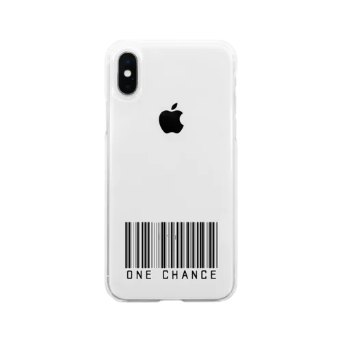 ONECHANCE バーコードロゴ Soft Clear Smartphone Case