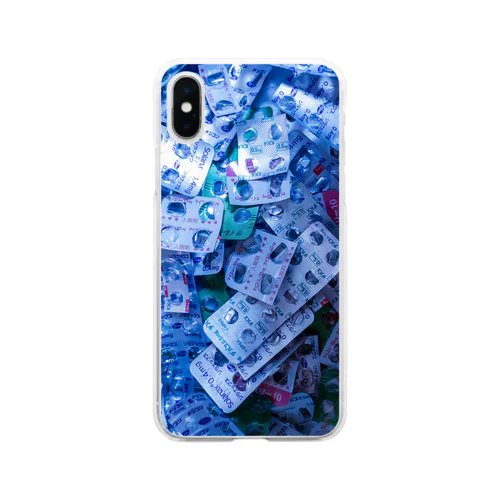 薬シートのゴミ（カラー） Soft Clear Smartphone Case