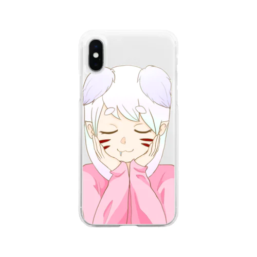 居眠りこま Soft Clear Smartphone Case