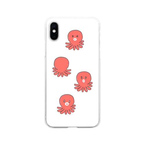 タコちゃんず Soft Clear Smartphone Case