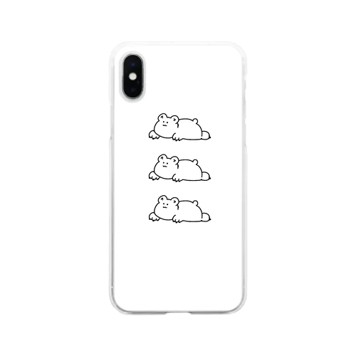 やる気でないクマ Soft Clear Smartphone Case