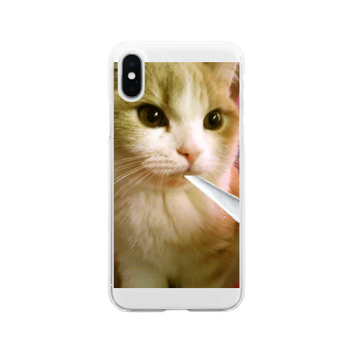 ジョル猫Chillスマホケース Soft Clear Smartphone Case