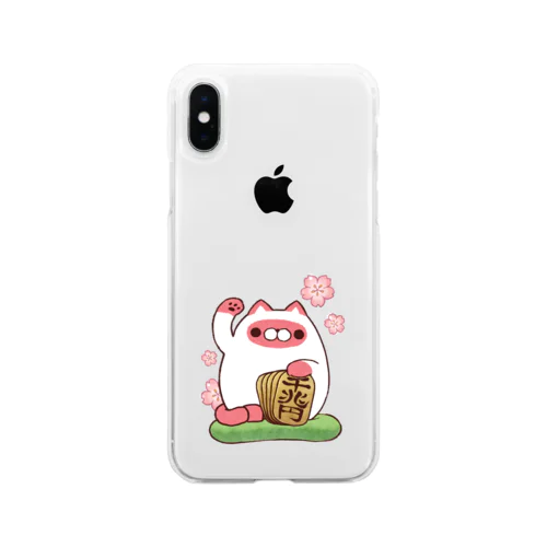 まねきジャムねこ Soft Clear Smartphone Case