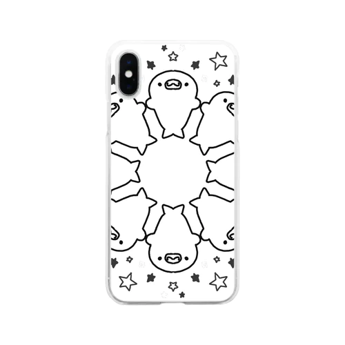 WAになってDANCINGあざらし Soft Clear Smartphone Case