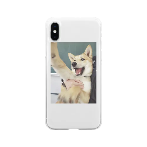 はしゃぐ犬 Soft Clear Smartphone Case