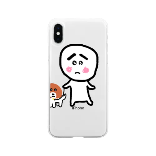 ぴえまる♡散歩してます Soft Clear Smartphone Case