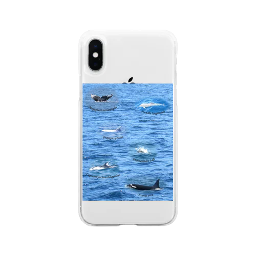 船上から見た鯨類(1) Soft Clear Smartphone Case