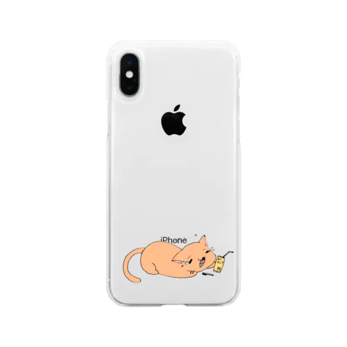 ぴぇん猫 Soft Clear Smartphone Case