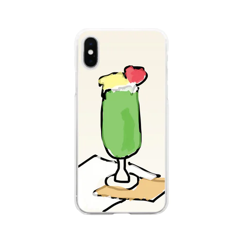 めろんそーだ Soft Clear Smartphone Case