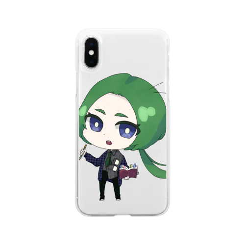 事務員M ミニキャラ Soft Clear Smartphone Case