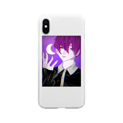 月くん Soft Clear Smartphone Case