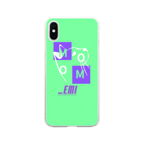 momo_emi ロゴグッズ Soft Clear Smartphone Case