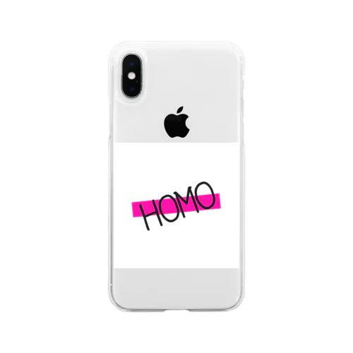 HOMO ブランドロゴ Soft Clear Smartphone Case