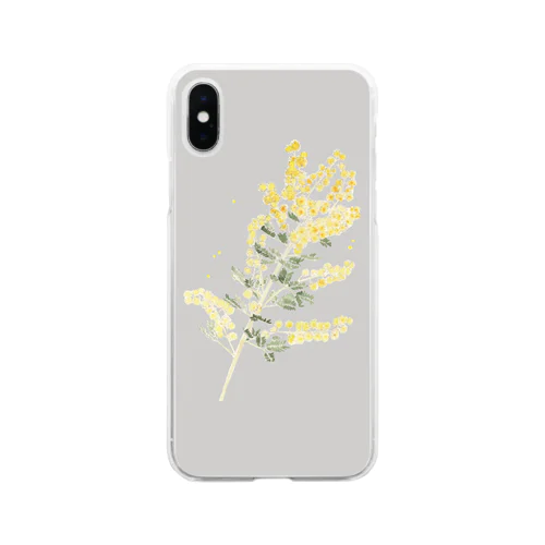 ギンヨウアカシア（ミモザ） 満開／春陰 Soft Clear Smartphone Case