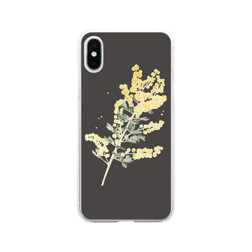 ギンヨウアカシア（ミモザ） 満開／夜風 Soft Clear Smartphone Case