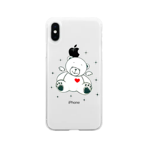 天使なくまちゃん Soft Clear Smartphone Case