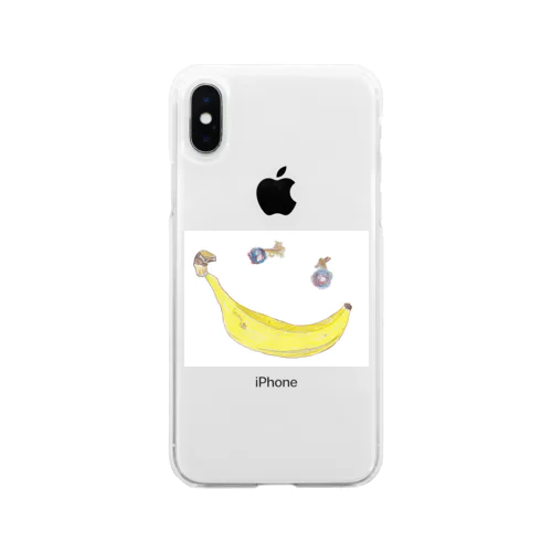 バナナスマイリー　Banana Smiley ソフトクリアスマホケース